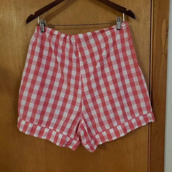 BedHead Gingham Pajama Shorts Women's 2X EUC Red And White - Picture 2 of 4